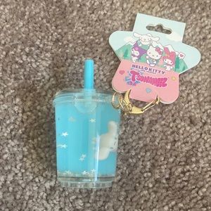 NWT Sanrio Tsunameez Cinamoroll in Cup Keychain